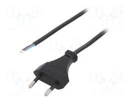ESPE Cable de alimentación H03VVH2-F 2x0,5mm2 1,6m