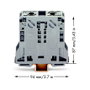 WAGO 285-150 Borna de paso de 2 conductores