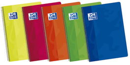 Oxford 100430171 Cuaderno y Block Espiral Folio 80 Hojas Papel Cuadriculado Colores Surtidos