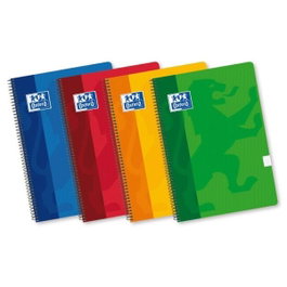 Oxford Cuaderno Tapa Cartón 80H 90G Cuadrícula 4x4 Folio Colores Surtidos