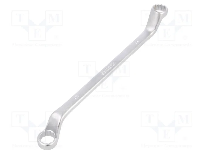 STANLEY Llave de anillo bilateral acodada 14mm-15mm STANLEY Llave de anillo bilateral acodada 14mm-15mm