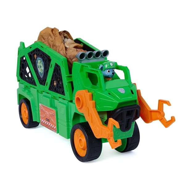 Spin Master Vehículo Paw Patrol Megasaurus Dino Movie con Dinosaurio Inflable de 76 cm