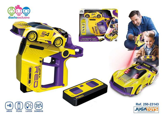 Jugatoys - atodavelocidad Coche radio control y lanzador con láser Jugatoys - atodavelocidad Coche radio control y lanzador con láser