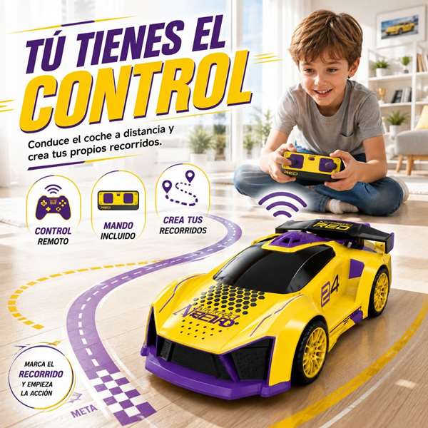 Jugatoys - atodavelocidad Coche radio control y lanzador con láser Jugatoys - atodavelocidad Coche radio control y lanzador con láser
