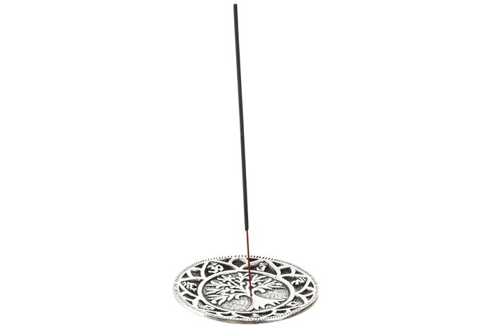 DKD Home Decor Soporte para Incienso de Aluminio Árbol de la Vida