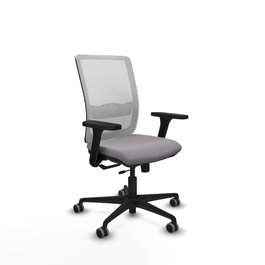 PIQUERAS Y CRESPO Silla de oficina Haches Gris y Blanco