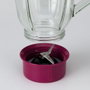 Jata Hogar Batidora de vaso de cristal 1300 W, 1,5 L, jarra desmontable, pica hielo, blanca-violeta
