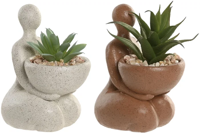DKD Home Decor Planta Resina PE 7x9x12 Surtido de 2 DKD Home Decor Planta Resina PE 7x9x12 Surtido de 2