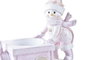 DKD Home Decor Figura Navidad Fantasia Portavela Resina Rosa Blanco 6.5 x 10 x 12 cm