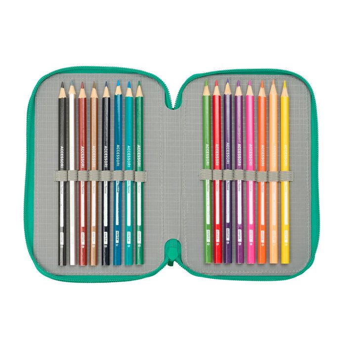 Safta Plumier Triple Real Betis Balompié 37 Pcs Resistente Al Agua