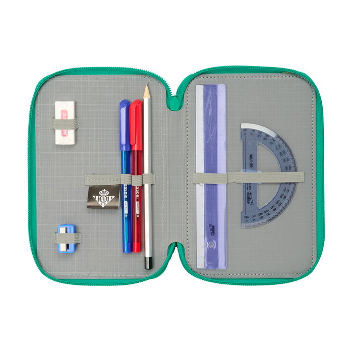 Safta Plumier Triple Real Betis Balompié 37 Pcs Resistente Al Agua