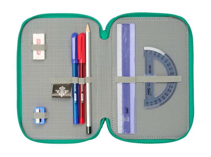 Safta Plumier Triple 37 Pcs Resistente Al Agua Real Betis Balompie 12,5x19,5x5,5 cm Safta Plumier Triple 37 Pcs Resistente Al Agua Real Betis Balompie 12,5x19,5x5,5 cm