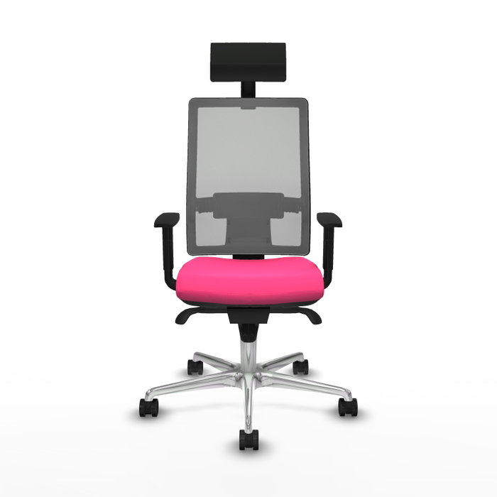 PIQUERAS Y CRESPO Silla de oficina Horna Rosa y Gris con mecanismo Sincro PIQUERAS Y CRESPO Silla de oficina Horna Rosa y Gris con mecanismo Sincro