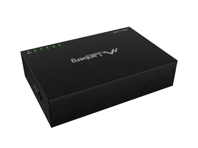 Lanberg DSM1-1005 Switch de 5 puertos 1Gb/s Gigabit Ethernet con carcasa metálica