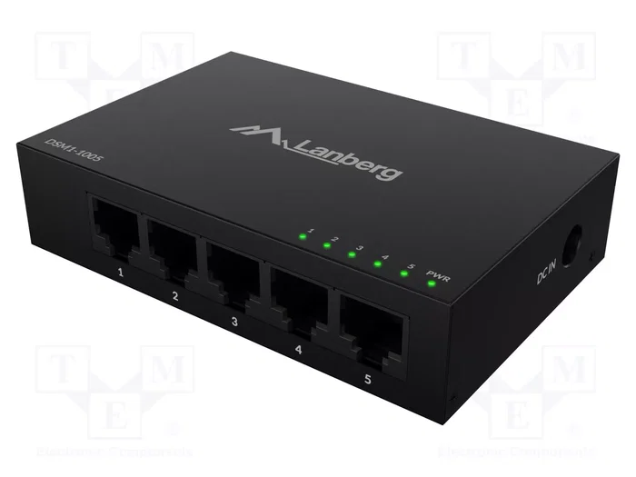 Lanberg DSM1-1005 Switch No administrado 5x Gigabit Ethernet Negro