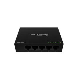 Lanberg DSM1-1005 Switch de 5 puertos 1Gb/s Gigabit Ethernet con carcasa metálica