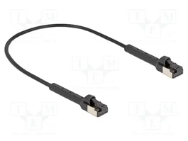 DeLOCK Cable de Red RJ45 Slim Cat8.1 U/FTP 40 Gbps Negro 0,25 m