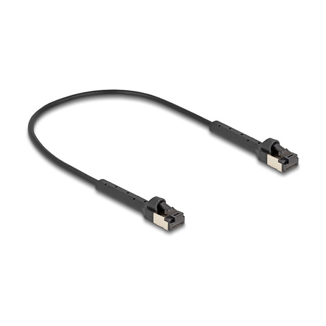 DeLOCK Cable de Red RJ45 Slim Cat8.1 U/FTP 40 Gbps Negro 0,25 m