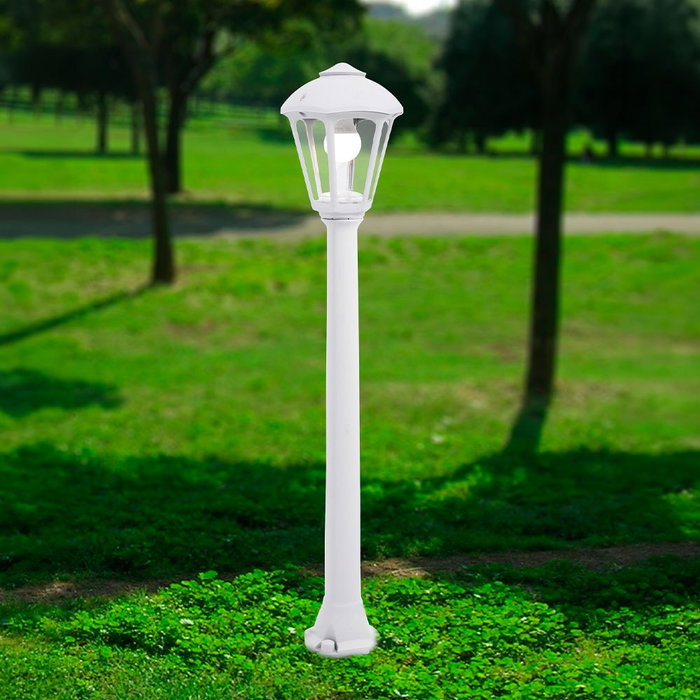 Fumagalli Farol Baliza con Poste, Modelo Giaffa/Giampy, Blanco, E27, IP55, Máx. 23W, Resina UV, Anticorrosión, Ø210 x 995 mm Fumagalli Farol Baliza con Poste, Modelo Giaffa/Giampy, Blanco, E27, IP55, Máx. 23W, Resina UV, Anticorrosión, Ø210 x 995 mm