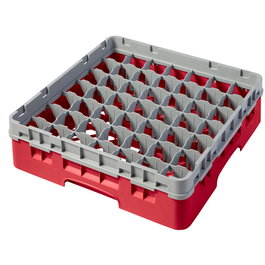 CAMBRO - 9S318-167 - Cesta de lavado 9 comp. 1 altura - 14,8 cm Ø máx. - alt. máx. 9,4 cm - 50 x 50 x 14,3 cm - Castaño