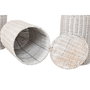 DKD Home Decor Set de 3 Jarrones de Ratán y Metal Natural