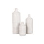 DKD Home Decor Set de 3 Jarrones de Ratán y Metal Natural