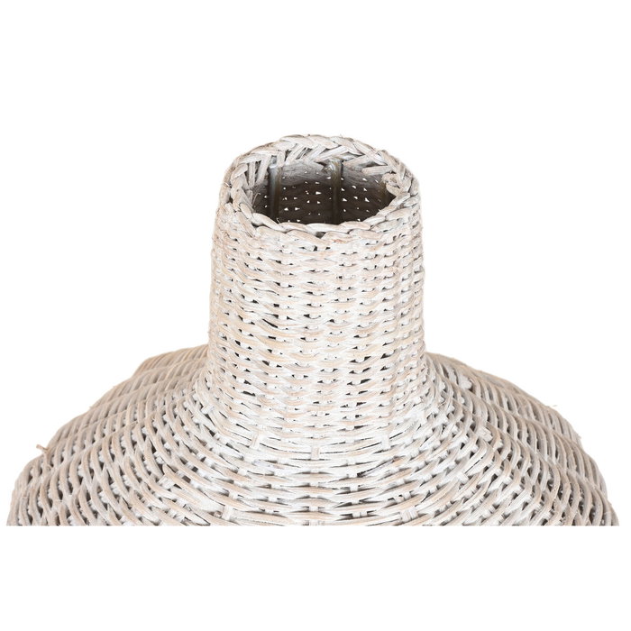 DKD Home Decor Set de 3 Jarrones de Ratán y Metal Natural