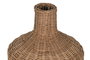 DKD Home Decor Set de 3 Jarrones de Ratán y Metal Natural