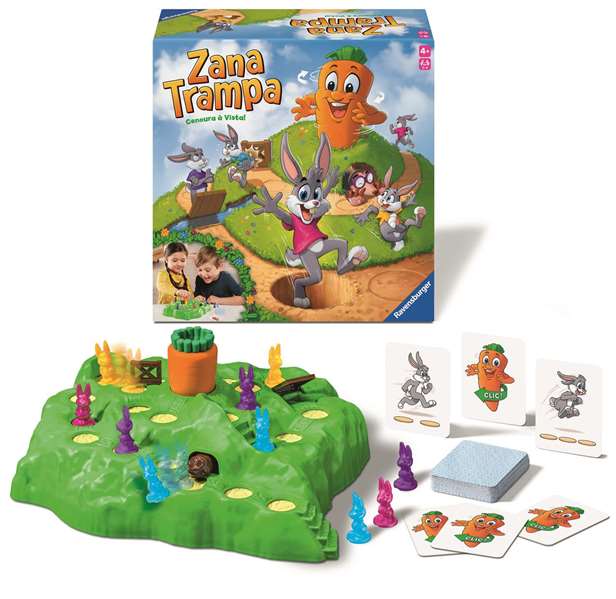 Ravensburger Juego Zana Trampa - Gira la Zanahoria, Salta Obstáculos y Llega Arriba - Edad Mínima 4 Años Ravensburger Juego Zana Trampa - Gira la Zanahoria, Salta Obstáculos y Llega Arriba - Edad Mínima 4 Años