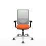 PIQUERAS Y CRESPO Silla de oficina Zulema Naranja y Blanco