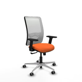 PIQUERAS Y CRESPO Silla de oficina Zulema Naranja y Blanco