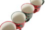 DKD Home Decor Set de 4 Tazas de Porcelana Navidad Tradicional Verde y Rojo, 365ml