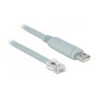 DeLOCK Adaptador USB 2.0 Tipo A a Serie RS-232 RJ45 63920, Gris