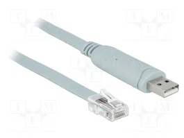 DeLOCK Adaptador USB 2.0 Tipo A a Serie RS-232 RJ45 63920, Gris