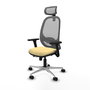 PIQUERAS Y CRESPO Silla de oficina Cilanco con mecanismo Sincro/Traslack Crema y Gris