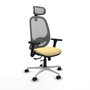 PIQUERAS Y CRESPO Silla de oficina Cilanco con mecanismo Sincro/Traslack Crema y Gris