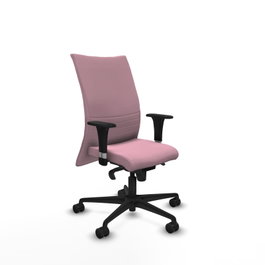 PIQUERAS Y CRESPO Silla Albacete confidente Rosa con Mecanismo Sincro y Brazos 1D