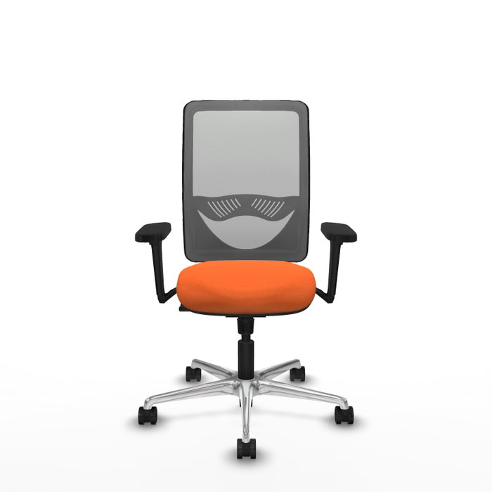 PIQUERAS Y CRESPO Silla de oficina Zulema con mecanismo Sincro, Naranja y Gris