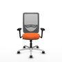 PIQUERAS Y CRESPO Silla de oficina Zulema con mecanismo Sincro, Naranja y Gris