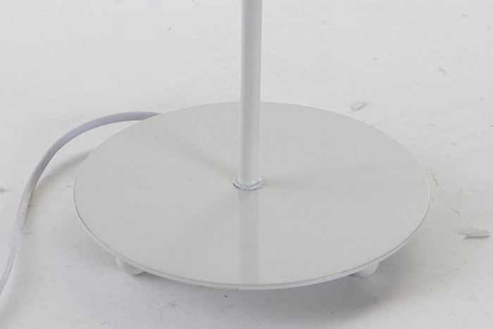 DKD Home Decor Lámpara de sobremesa Metal y Poliéster Blanco