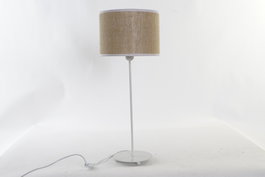 DKD Home Decor Lámpara de sobremesa Metal y Poliéster Blanco