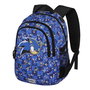 Karactermania Mochila Sonic Run. Plus FAN Action 44x34x21 cm, Gran Capacidad, 3 Compartimentos, Bolsillo USB, Ripstop, Azul