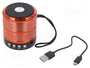 GEMBIRD Altavoz Bluetooth Rojo