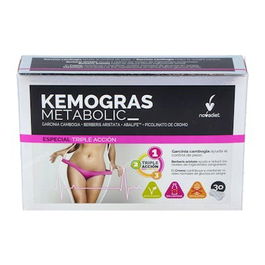 NOVADIET Metabolic 30 Cápsulas Veganas Control de Peso con Garcinia Cambogia y Cromo