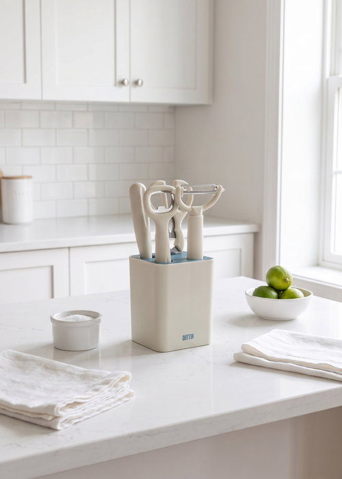 Quttin Set de 4 Utensilios de Cocina con Soporte