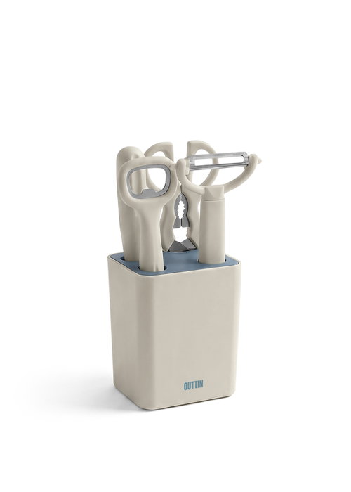 Quttin Set de 4 Utensilios de Cocina con Soporte