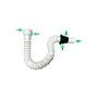 Verhal - Sifón Flexible Multi para Lavabo/Ducha, Entrada 1 1/4"-1 1/2", Salida Ø32mm con Adaptador Ø40/Ø50
