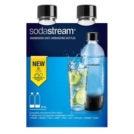 SodaStream Duo Pack de 2 Botellas PET de 1L Negro