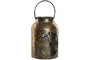 DKD Home Decor Portavelas Metal Dorado Envejecido 16x16x23,5 cm