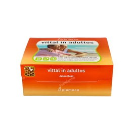 PLAMECA Vital In Adultos Jalea Real 20 Ampollas - Extracto de Espino Blanco y Equinácea con Vitamina C para el Sistema Inmunitario